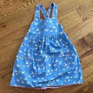 JoJo Maman Bebe Blue Bird Print Casual Dress